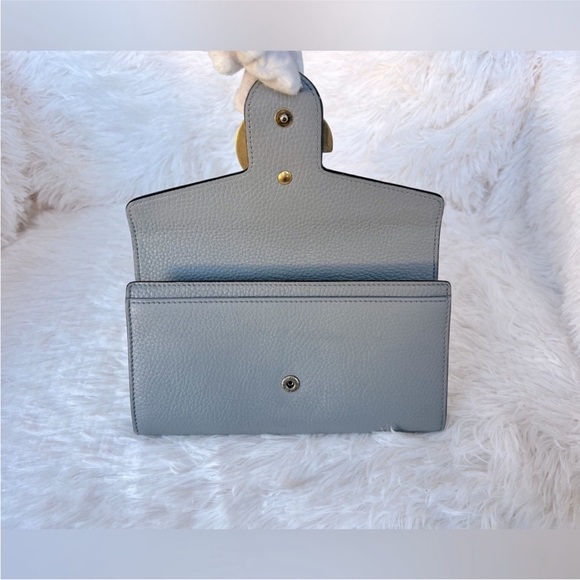 Authentic Gucci Marmont Grey Calfskin Wallet with chain - Picture 2 of 11